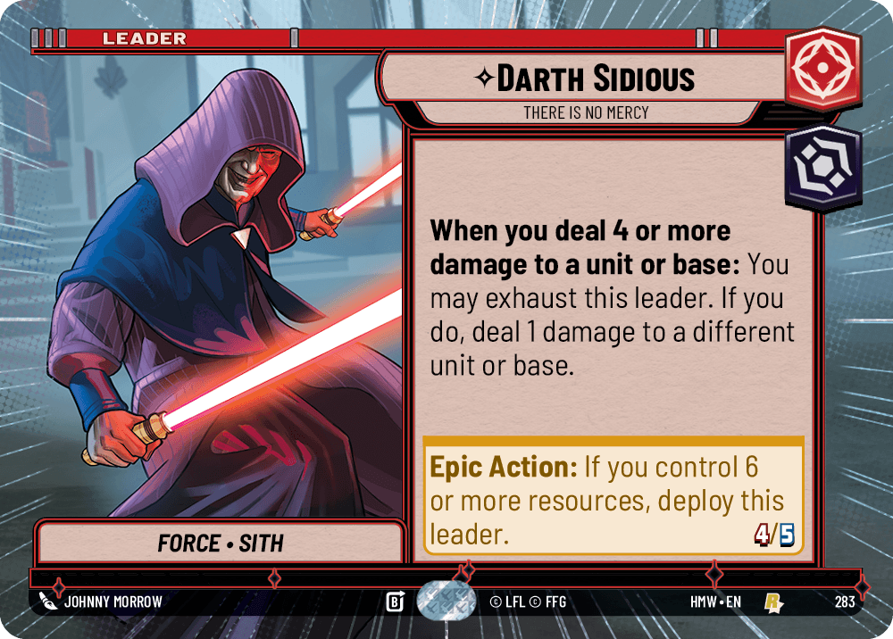 Darth Sidious — There is no Mercy #283/272 from Homeworlds