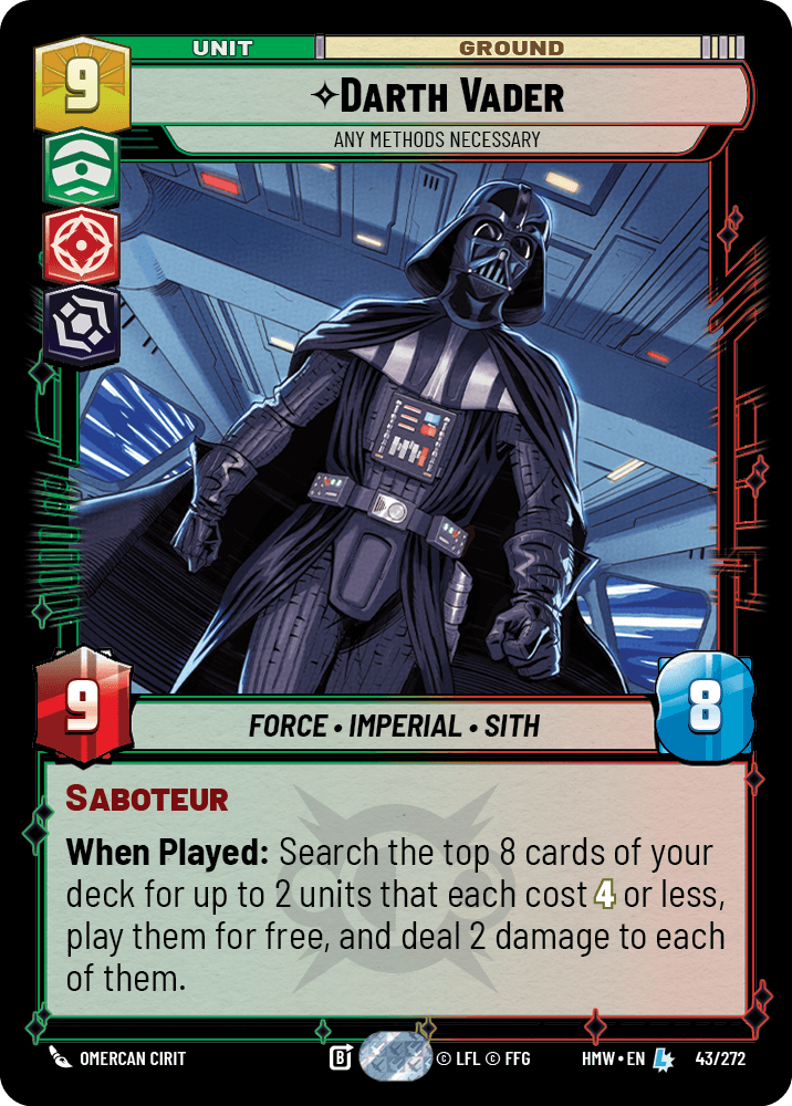 Darth Vader — Any Methods Necessary #043/272 from Homeworlds