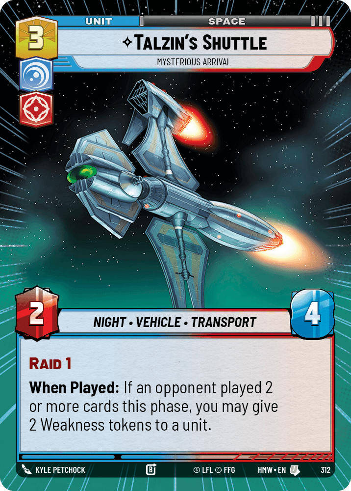 Talzin's Shuttle — Mysterious Arrival #312/272 from Homeworlds