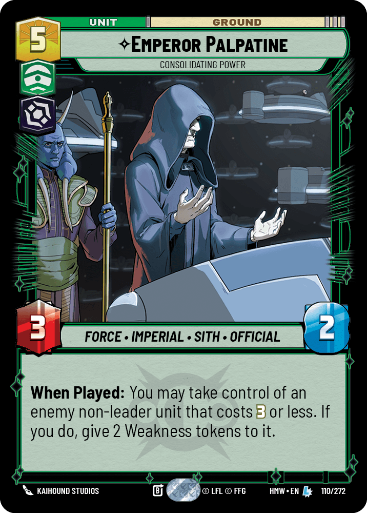 Emperor Palpatine — Consolidating Power #110/272 from Homeworlds