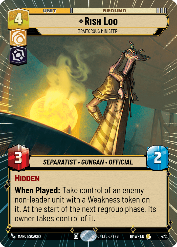 Rish Loo — Traitorous Minister #472/272 from Homeworlds