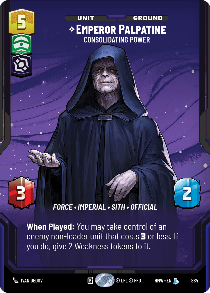 Emperor Palpatine — Consolidating Power #884/272 from Homeworlds