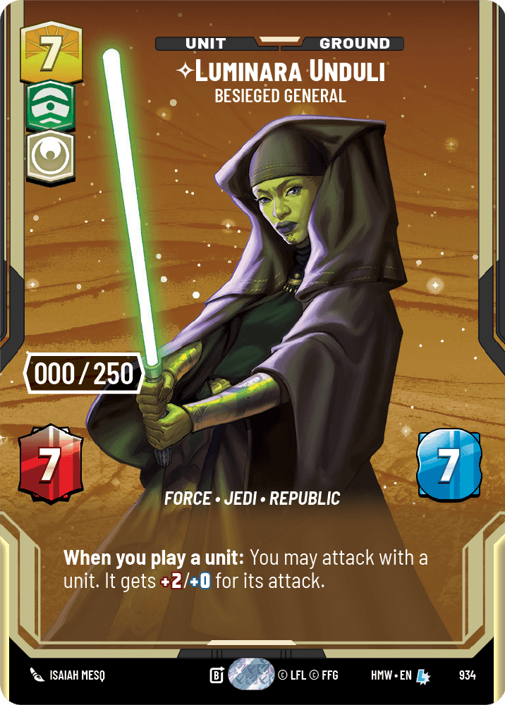 Luminara Unduli — Besieged General #934/272 from Homeworlds