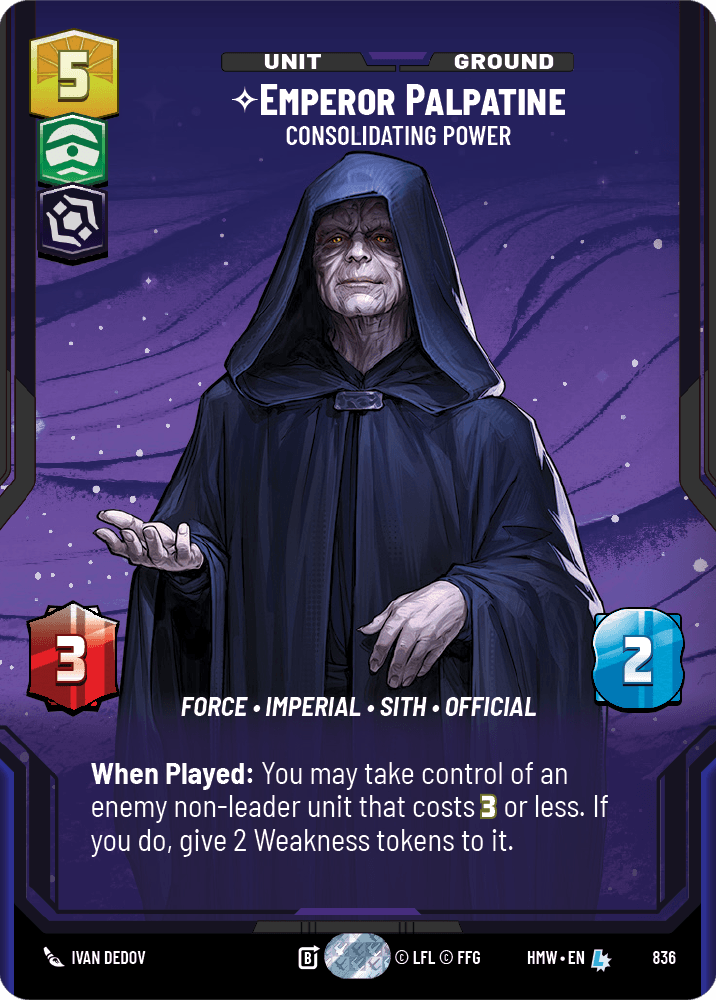Emperor Palpatine — Consolidating Power #836/272 from Homeworlds