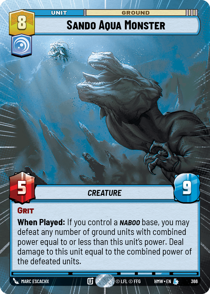 Sando Aqua Monster #366/272 from Homeworlds