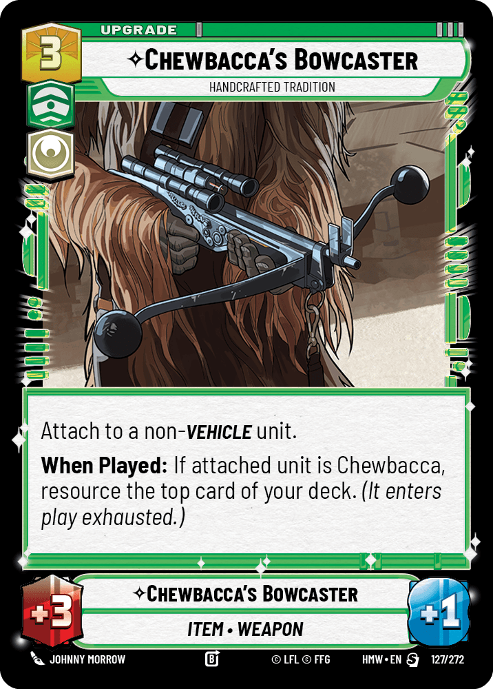 Chewbacca's Bowcaster — Handcrafted Tradition #127/272 from Homeworlds