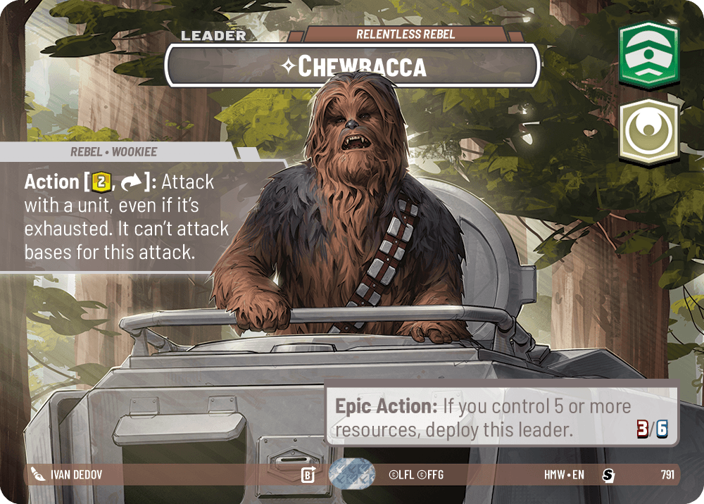 Chewbacca — Relentless Rebel #791/272 from Homeworlds