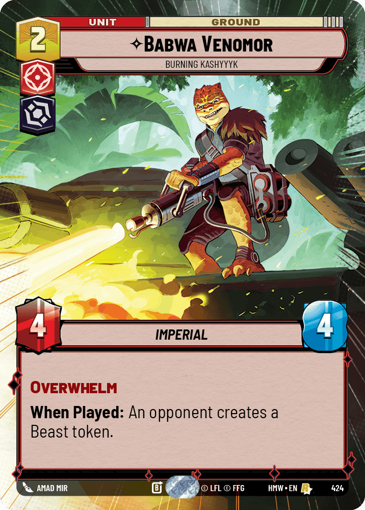 Babwa Venomor — Burning Kashyyyk #424/272 from Homeworlds