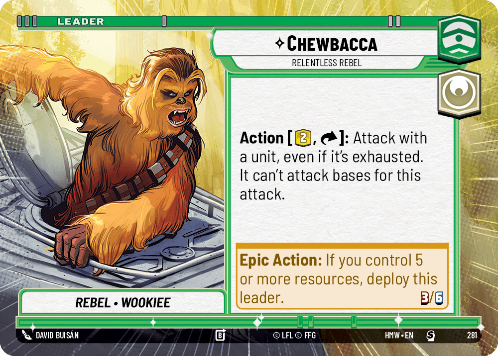 Chewbacca — Relentless Rebel #281/272 from Homeworlds