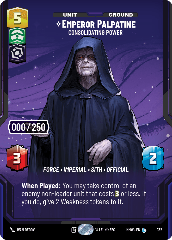 Emperor Palpatine — Consolidating Power #932/272 from Homeworlds