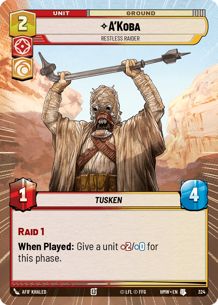 A'Koba — Restless Raider #324/272 from Homeworlds