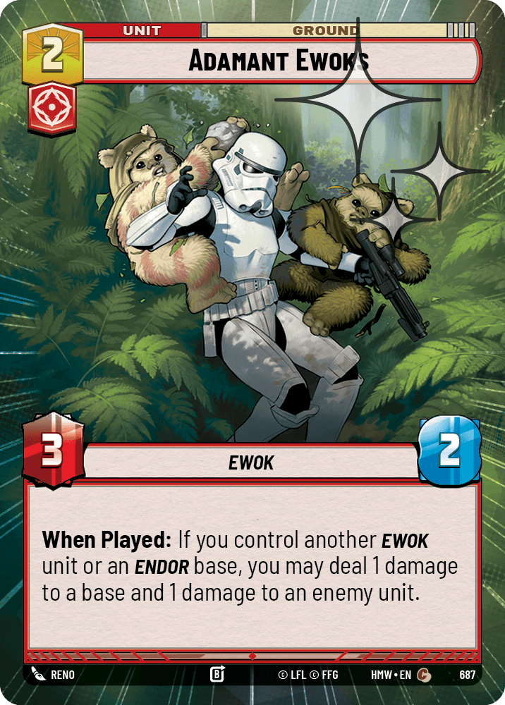 Adamant Ewoks #687/272 from Homeworlds
