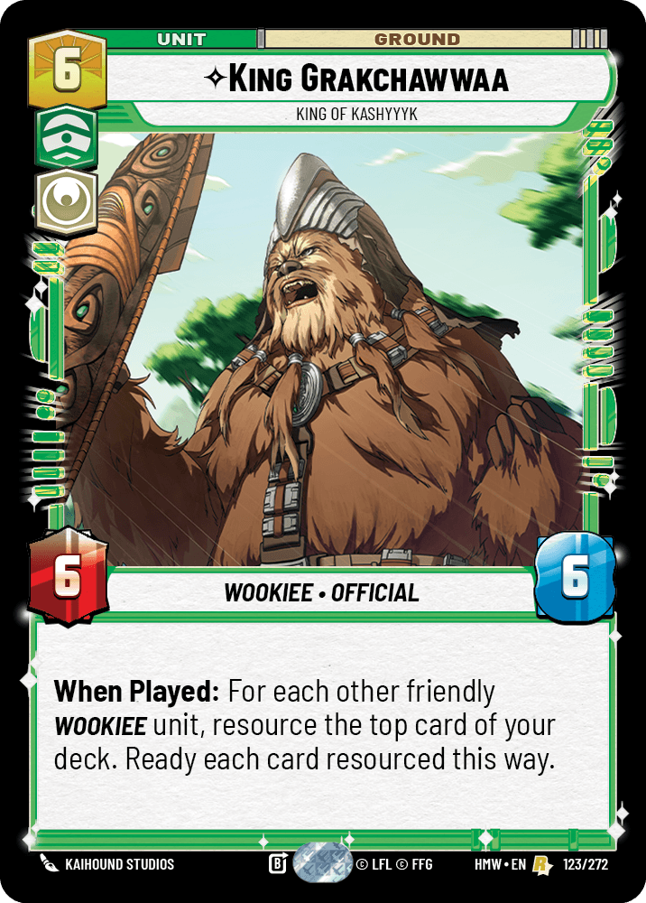 King Grakchawwaa — King of Kashyyyk #123/272 from Homeworlds