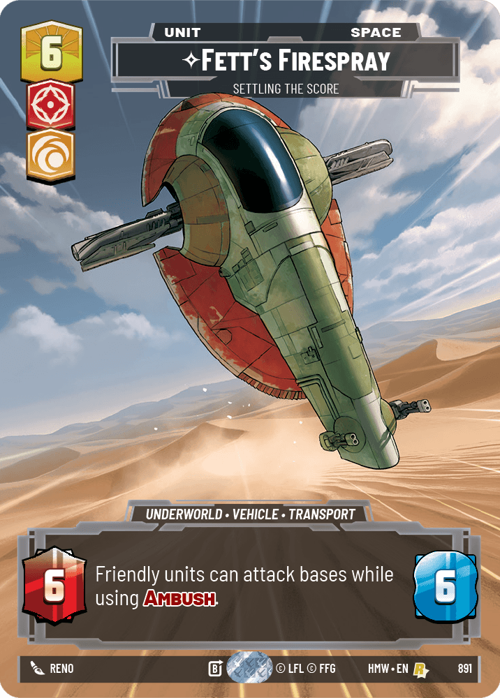 Fett's Firespray — Settling the Score #891/272 from Homeworlds