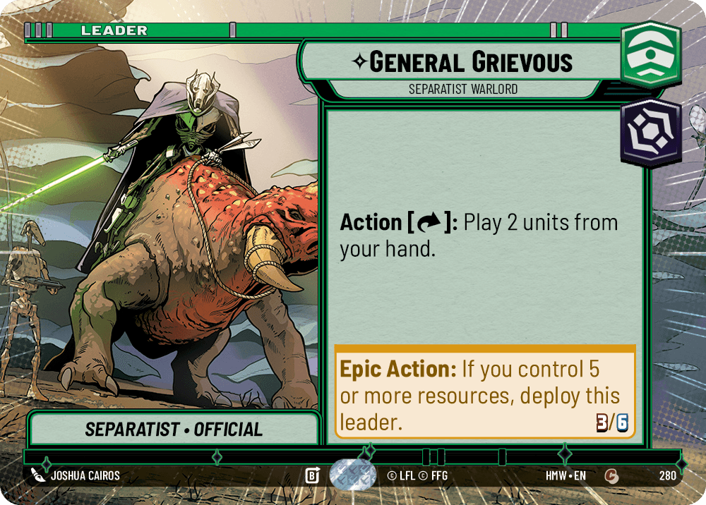 General Grievous — Separatist Warlord #280/272 from Homeworlds
