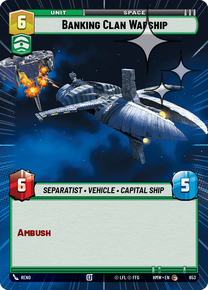 Banking Clan Warship #653/272 from Homeworlds