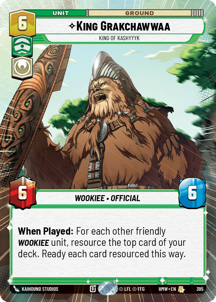 King Grakchawwaa — King of Kashyyyk #395/272 from Homeworlds