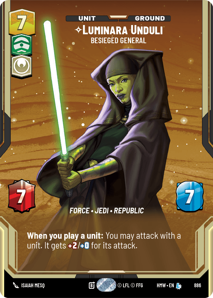Luminara Unduli — Besieged General #886/272 from Homeworlds