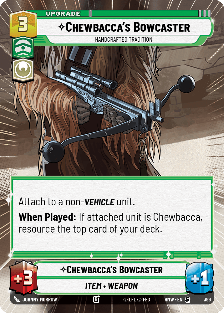 Chewbacca's Bowcaster — Handcrafted Tradition #399/272 from Homeworlds
