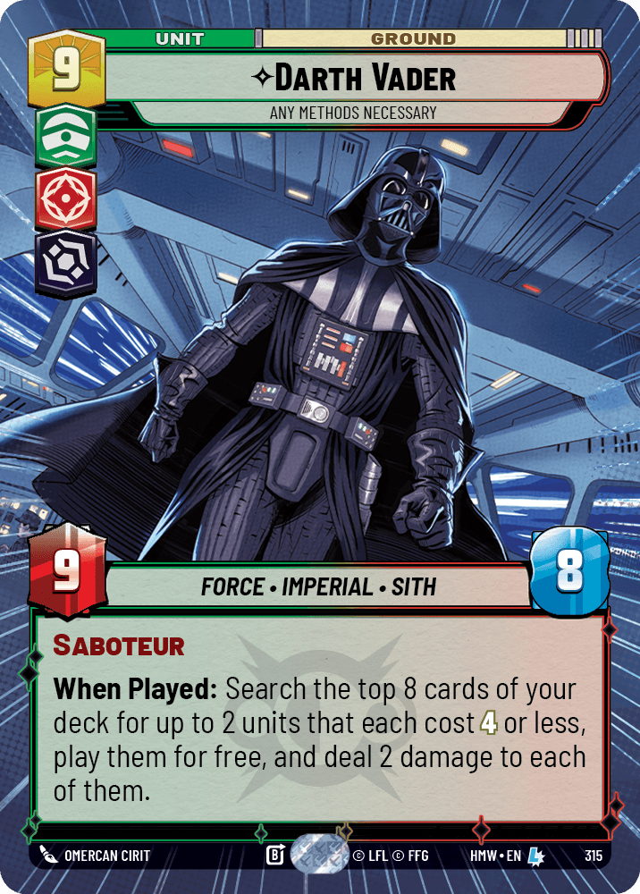 Darth Vader — Any Methods Necessary #315/272 from Homeworlds