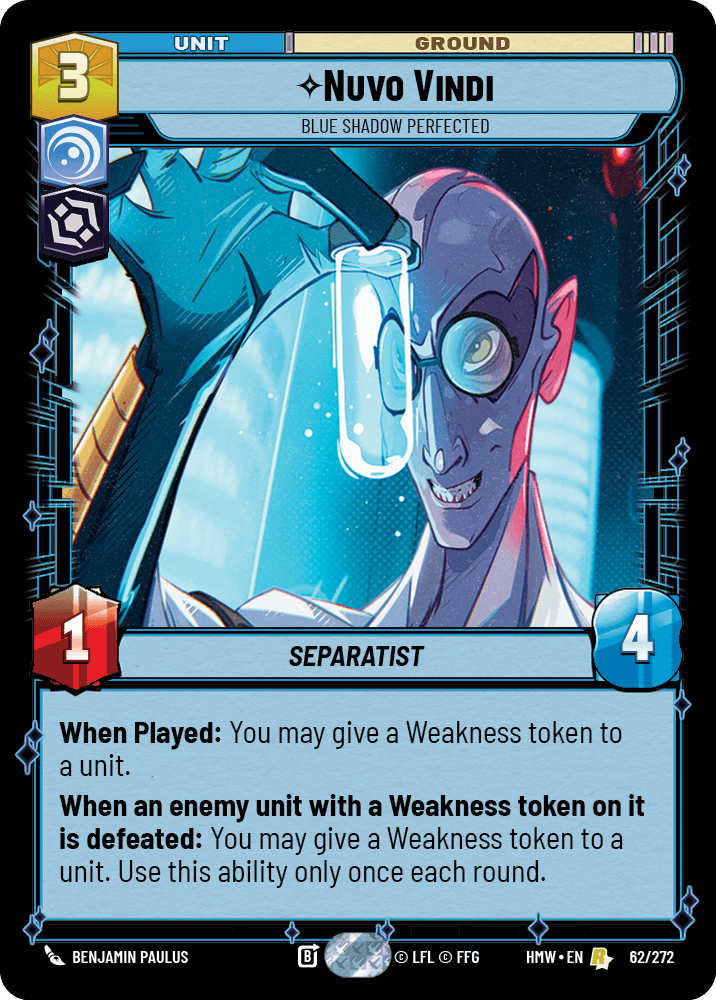 Nuvo Vindi — Blue Shadow Perfected #062/272 from Homeworlds