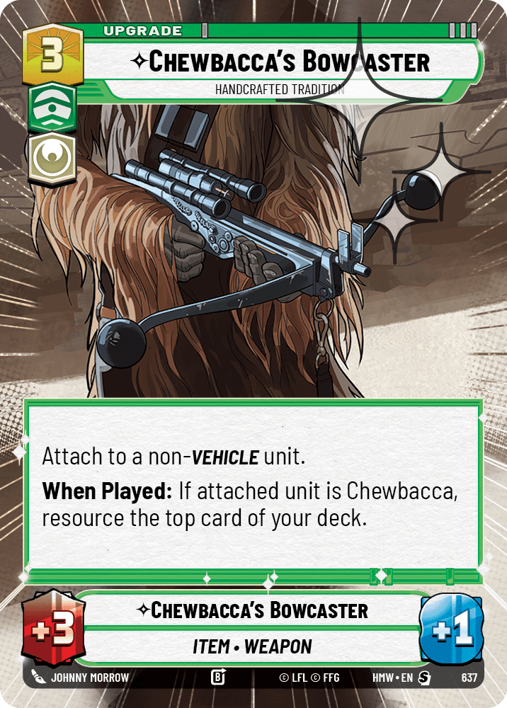 Chewbacca's Bowcaster — Handcrafted Tradition #637/272 from Homeworlds