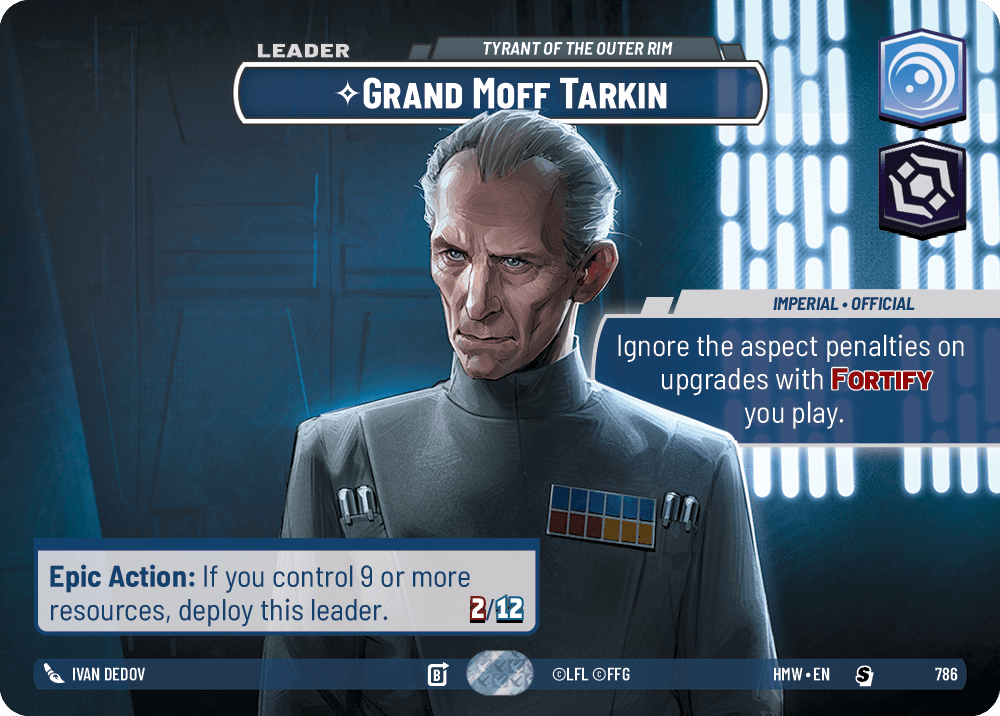Grand Moff Tarkin // The Death Star — Tyrant of the Outer Rim // Icon of Tyranny #786/272 from Homeworlds