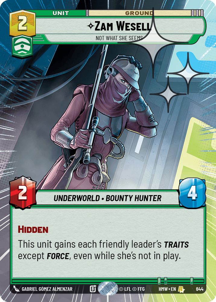Zam Wesell — Not What She Seems #644/272 from Homeworlds