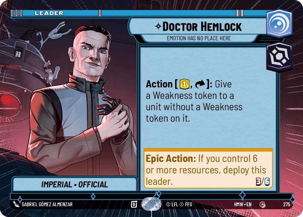Doctor Hemlock — Emotion Has No Place Here #275/272 from Homeworlds
