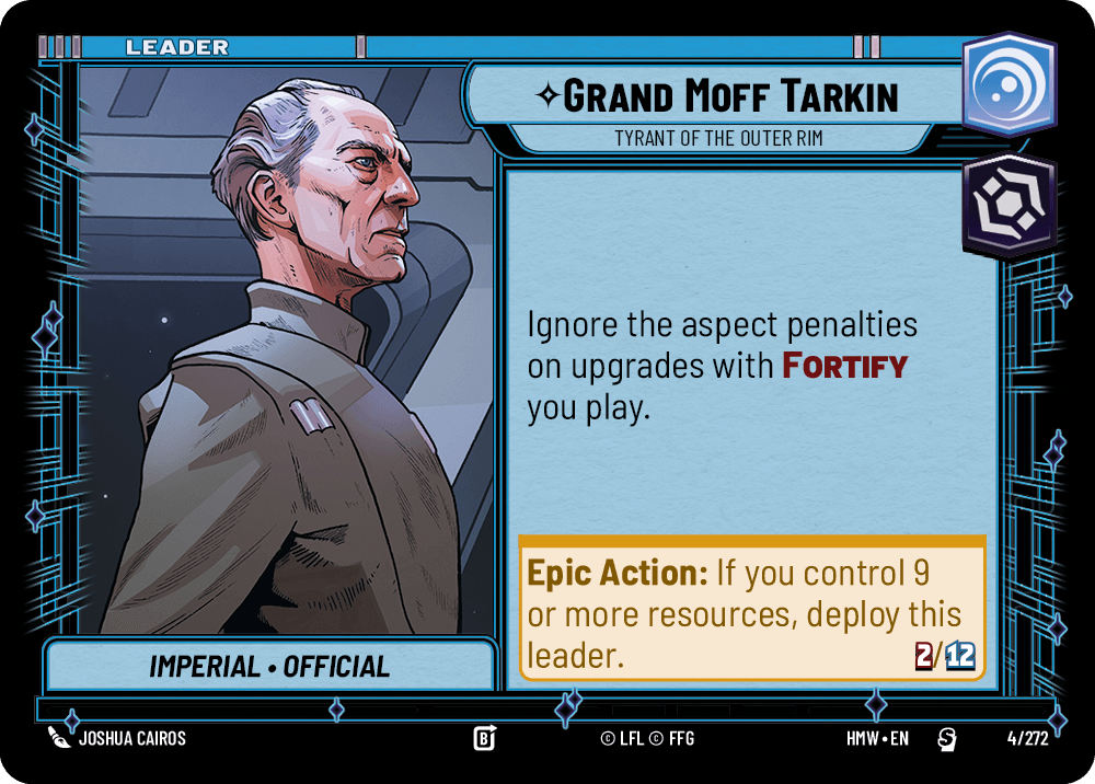 Grand Moff Tarkin // The Death Star — Tyrant of the Outer Rim // Icon of Tyranny #004/272 from Homeworlds