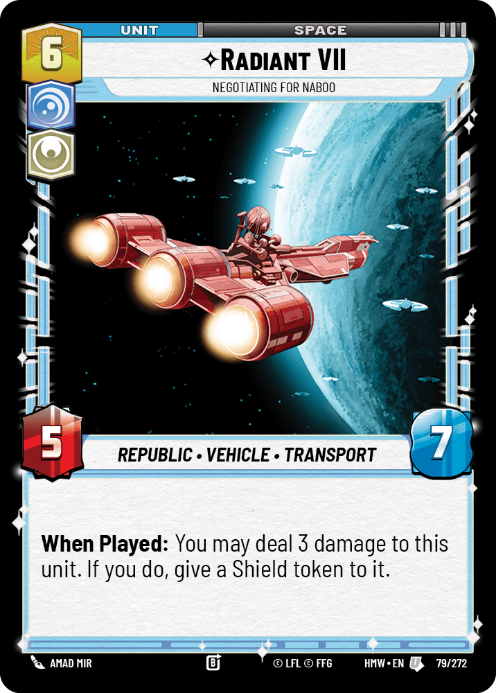 Radiant VII — Negotiating for Naboo #079/272 from Homeworlds