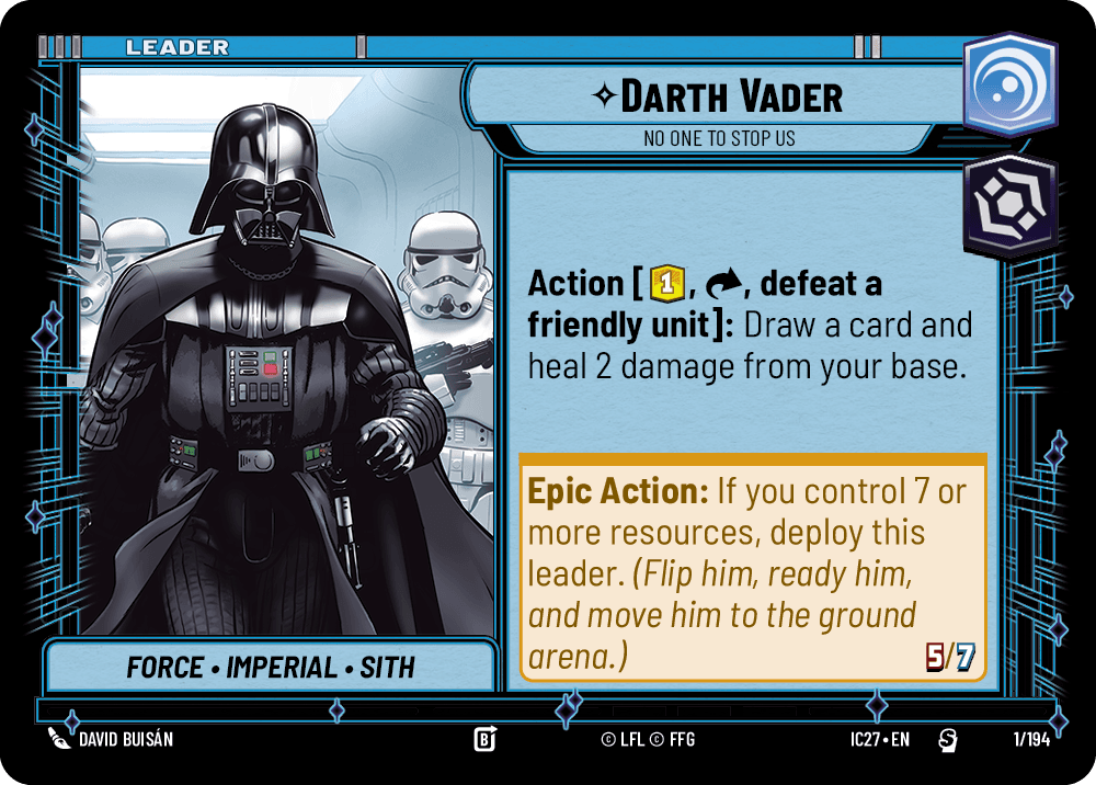 Darth Vader — No One to Stop Us #001/194 from Icons 2027