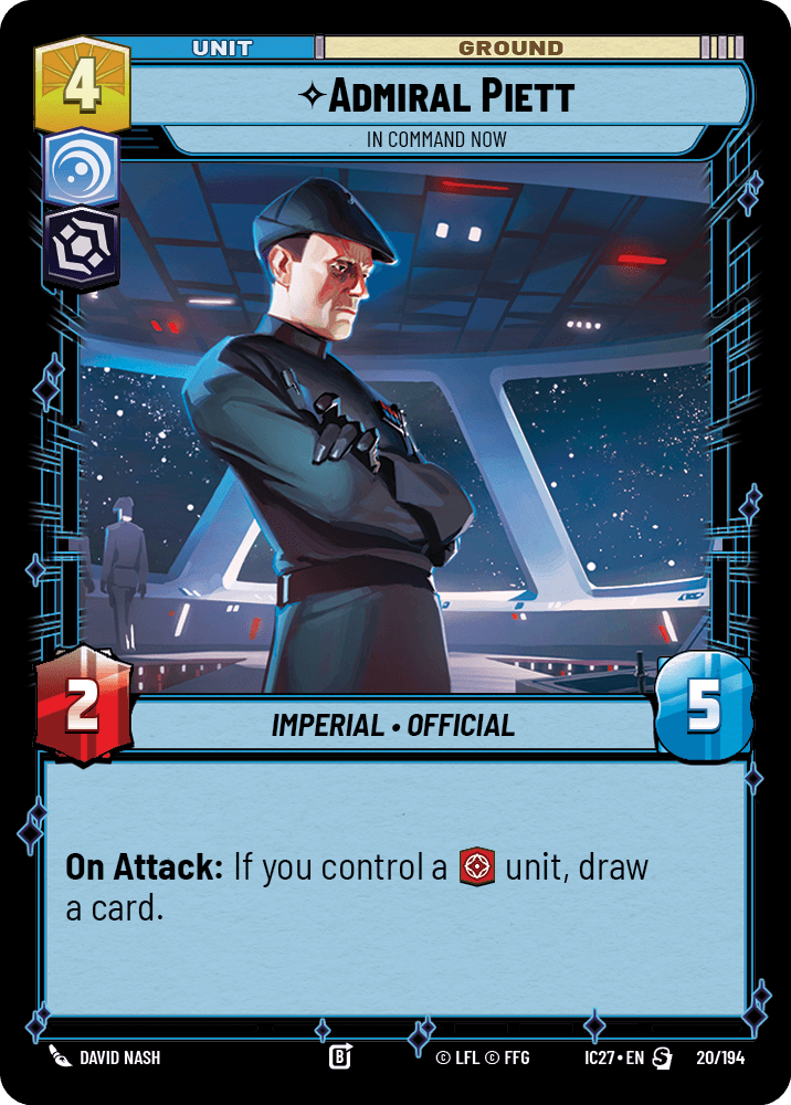 Admiral Piett — In Command Now #020/194 from Icons 2027