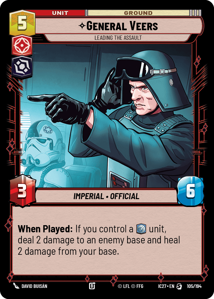 General Veers — Leading the Assault #105/194 from Icons 2027