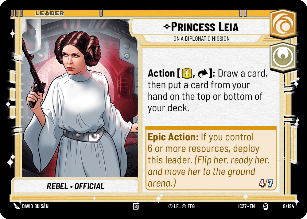 Princess Leia — On a Diplomatic Mission #008/194 from Icons 2027