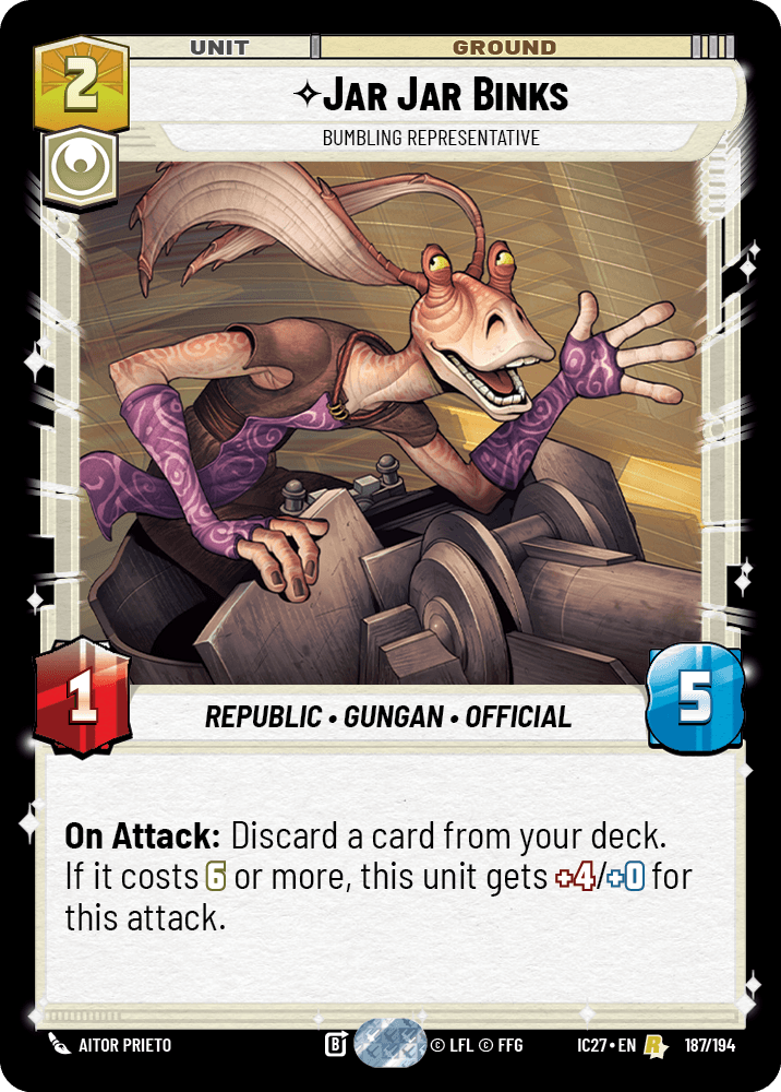 Jar Jar Binks — Bumbling Representative #187/194 from Icons 2027