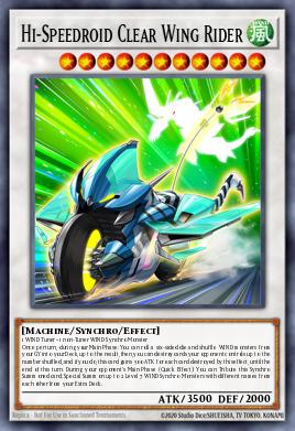 Hi-Speedroid Clear Wing Rider #LAVD-ENS33 from Legendary Arc-V Decks