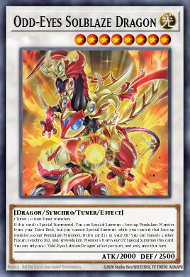 Odd-Eyes Solblaze Dragon #LAVD-ENO26 from Legendary Arc-V Decks