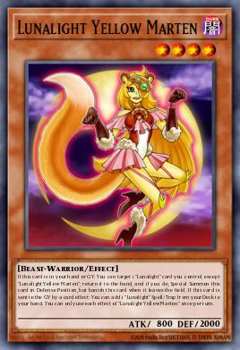 Lunalight Yellow Marten #LAVD-ENL08 from Legendary Arc-V Decks (Yu-Gi-Oh!)
