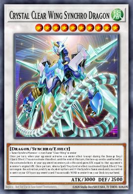 Crystal Clear Wing Synchro Dragon #LAVD-ENS32 from Legendary Arc-V Decks