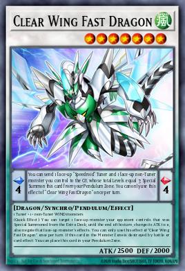Clear Wing Fast Dragon #LAVD-ENS29 from Legendary Arc-V Decks