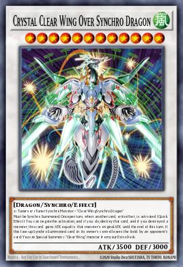 Crystal Clear Wing Over Synchro Dragon #LAVD-ENS34 from Legendary Arc-V Decks