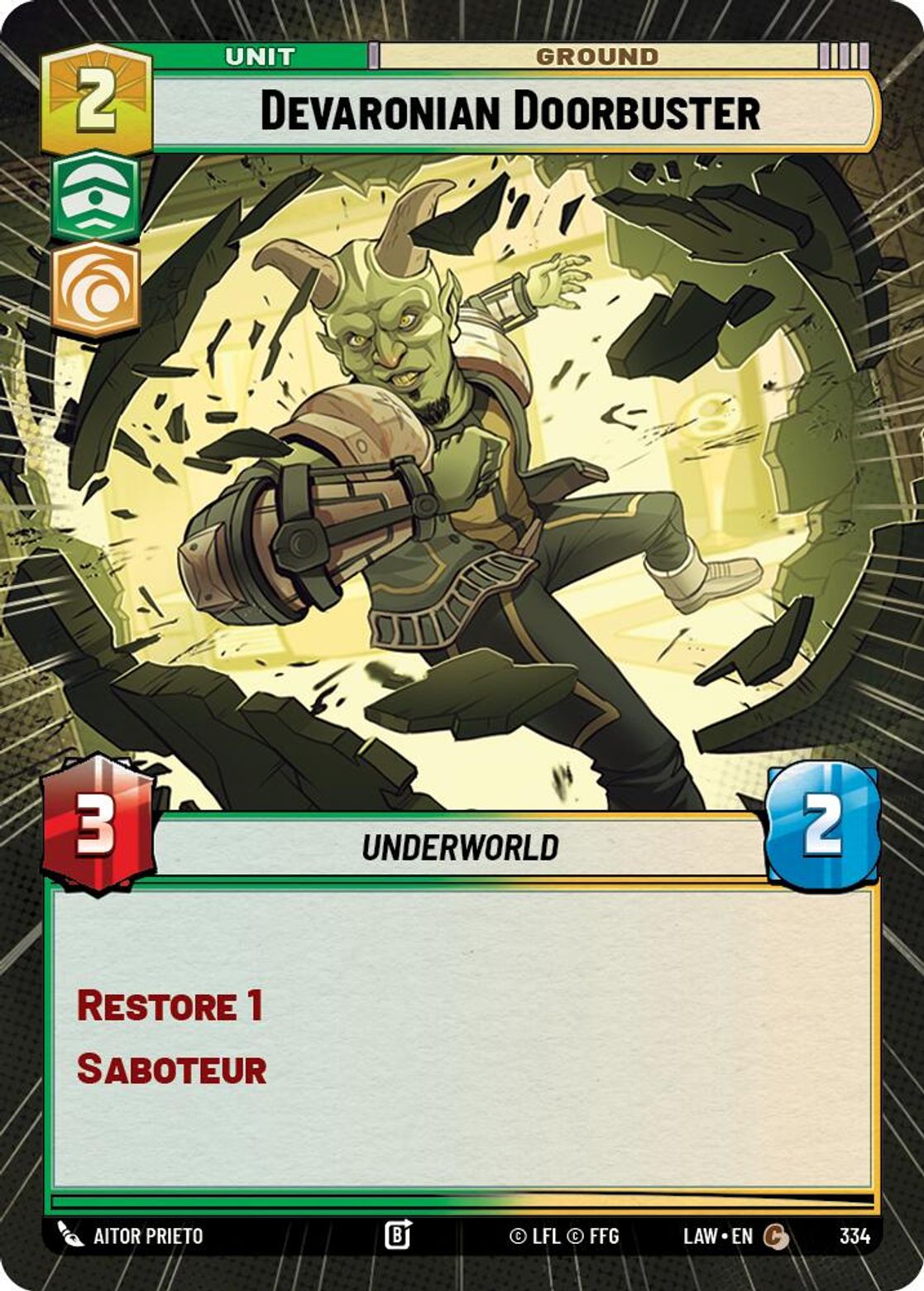 Devaronian Doorbuster #334/264 from A Lawless Time
