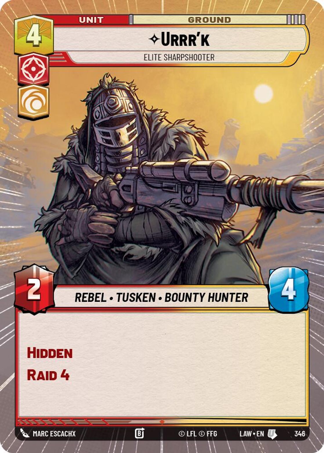 Urrr'k — Elite Sharpshooter #346/264 from A Lawless Time