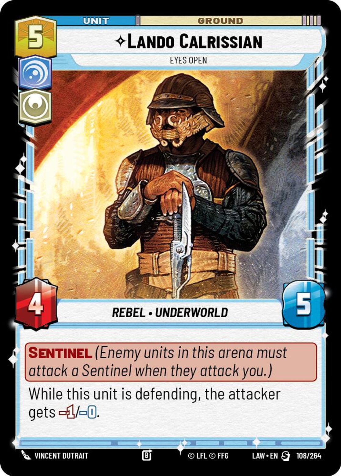 Lando Calrissian — Eyes Open #108/264 from A Lawless Time