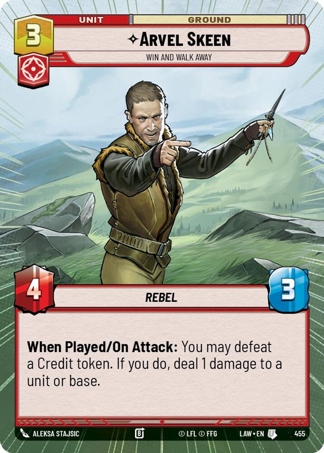 Arvel Skeen — Win and Walk Away #455/264 from A Lawless Time