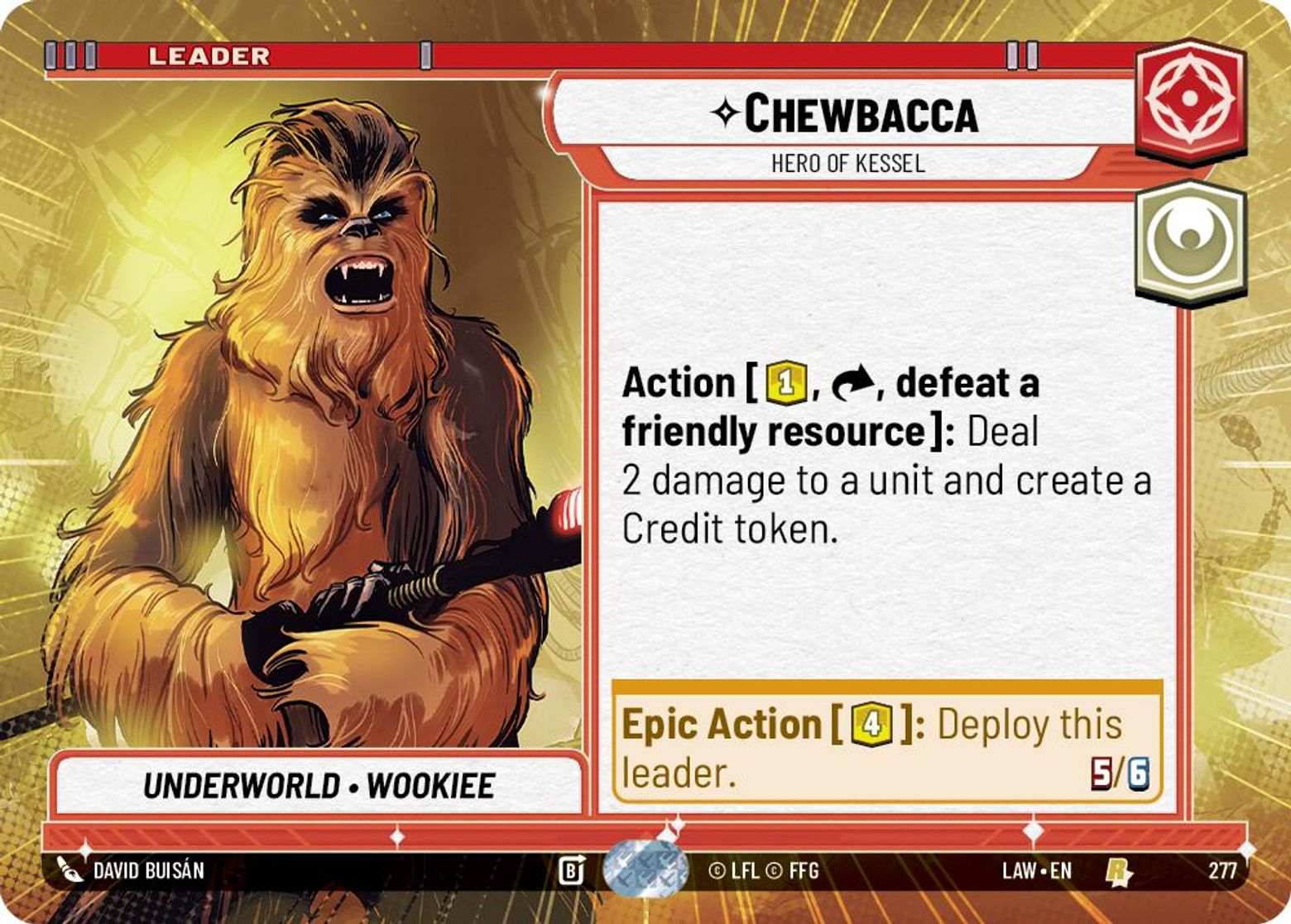 Chewbacca — Hero of Kessel #277/264 from A Lawless Time