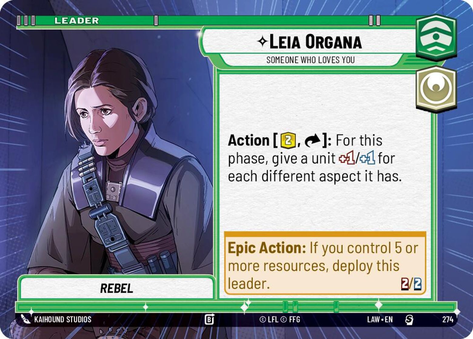 Leia Organa — Someone Who Loves You #274/264 from A Lawless Time