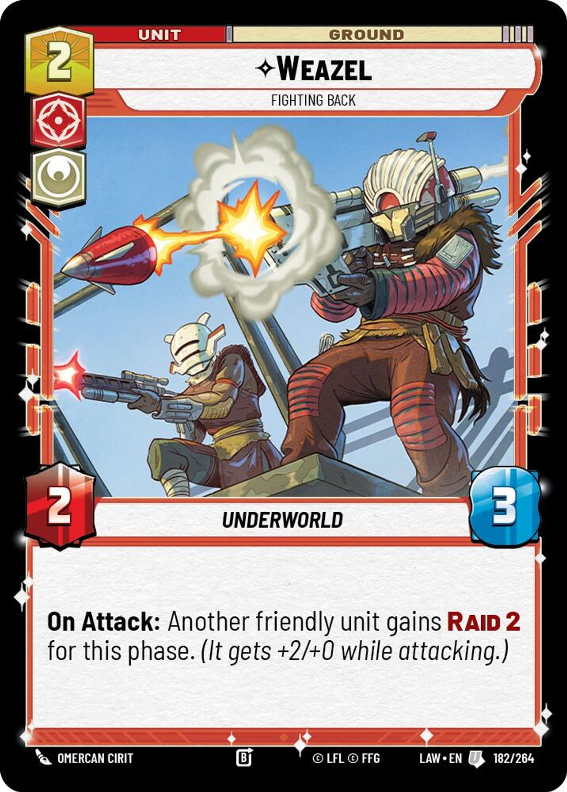Weazel — Fighting Back #182/264 from A Lawless Time