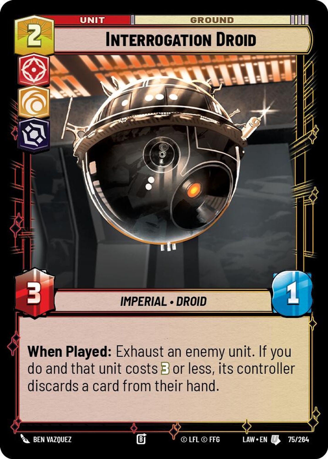 Interrogation Droid #075/264 from A Lawless Time